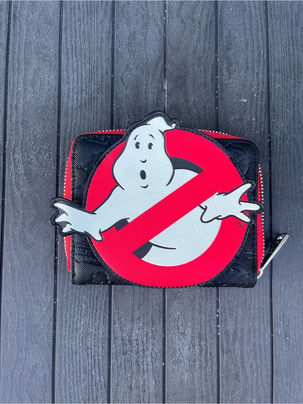 Ghostbusters Logo Zip Wallet - Black & Red